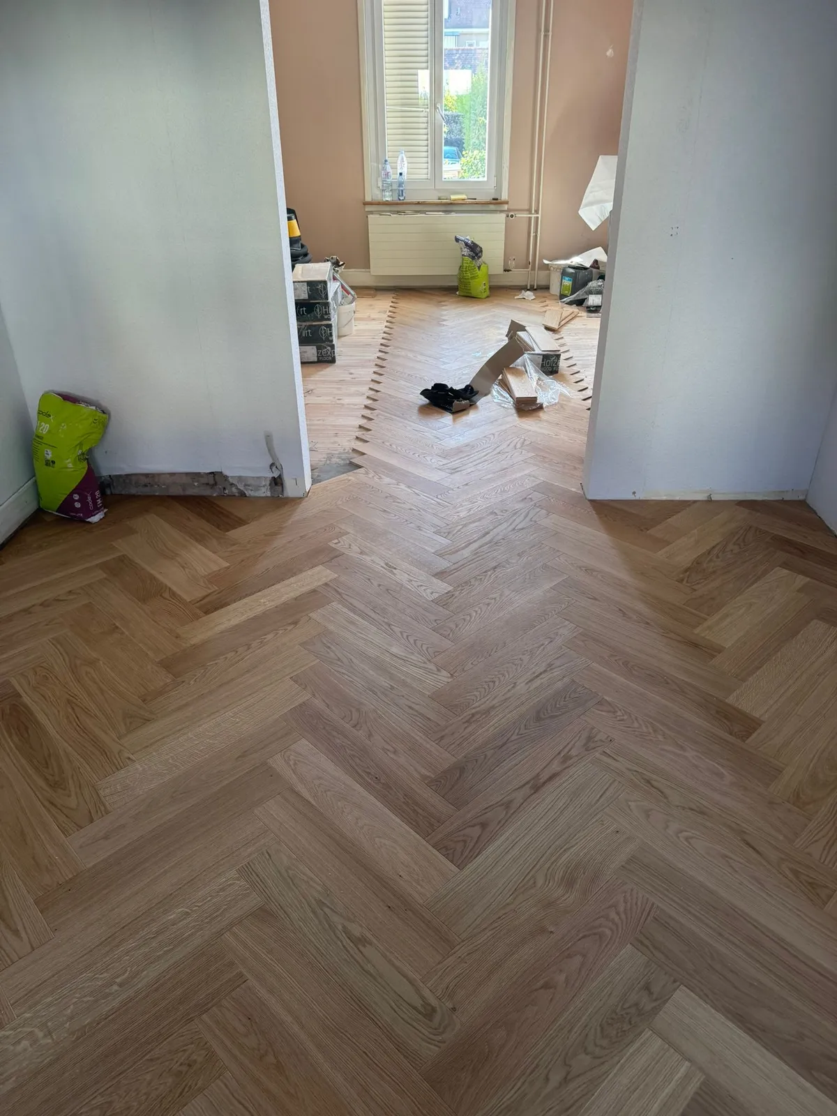Fischgrät Eiche – Altbau Verlegung