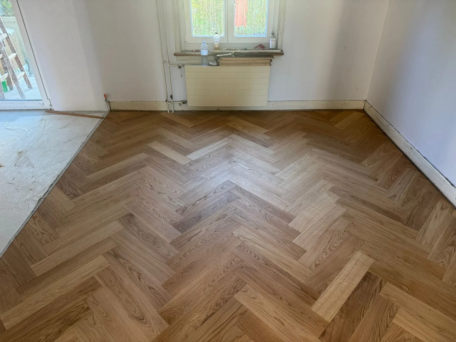 Fischgrät Eiche – Zimmer fertig